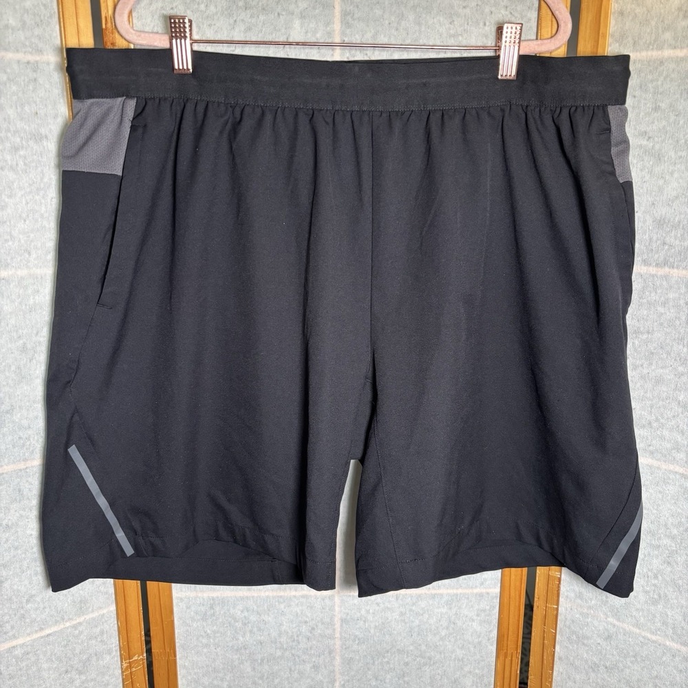 Foundry Shorts‎ Mens 2XL Black Polyester Quick-Dri Lightweight Pockets Athletic